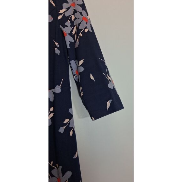 Boden womens size 12L shift dress blue midi which stretch cotton blend - Picture 3 of 9
